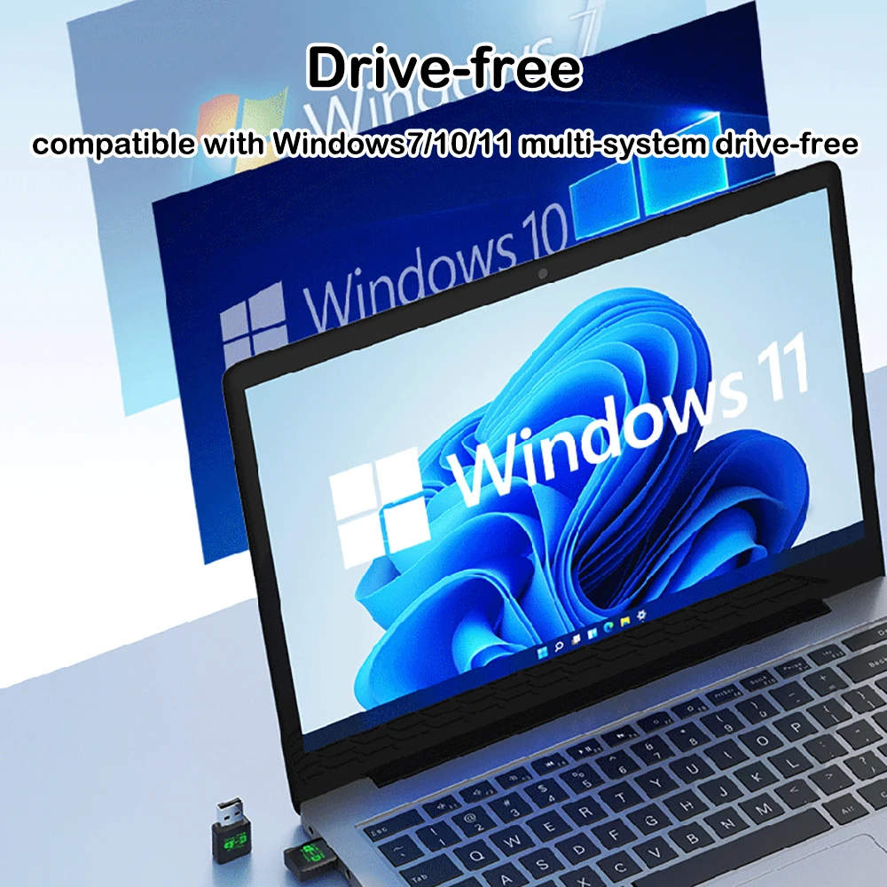 2-in-1 900Mbps USB WiFI アダプター Bluetooth 5.4 ワイヤレス ネットワーク カード デュアル バンド 2.4G 5GHz ドライバー無料 USB ドングル PC Win 10 11用