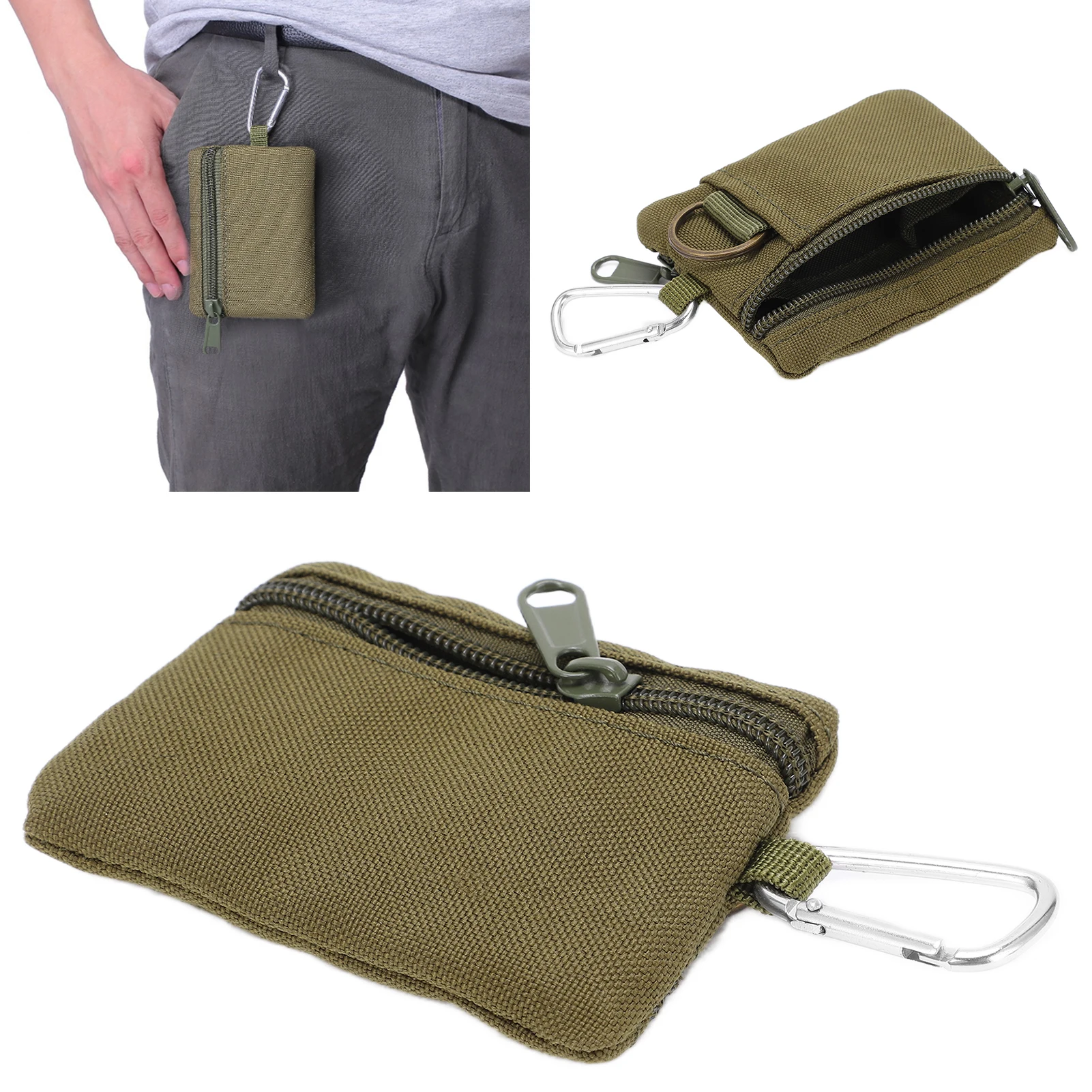 Mini-Schlüsselkartenetui Outdoor Molle-Tasche Geldbörse Nylon Mini Tragbare Schlüsselkartenetui-Tasche mit Karabiner