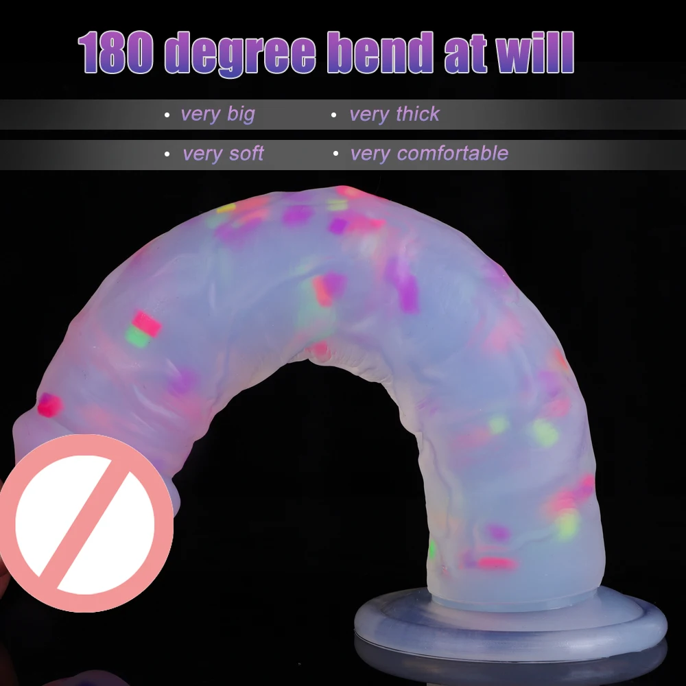 Multi Color Love Erotica Fantasy Dildo Soft Silicone Material Strong Suction Cup Artificial Penis No Ball Anal Plug Lady Sex Toy