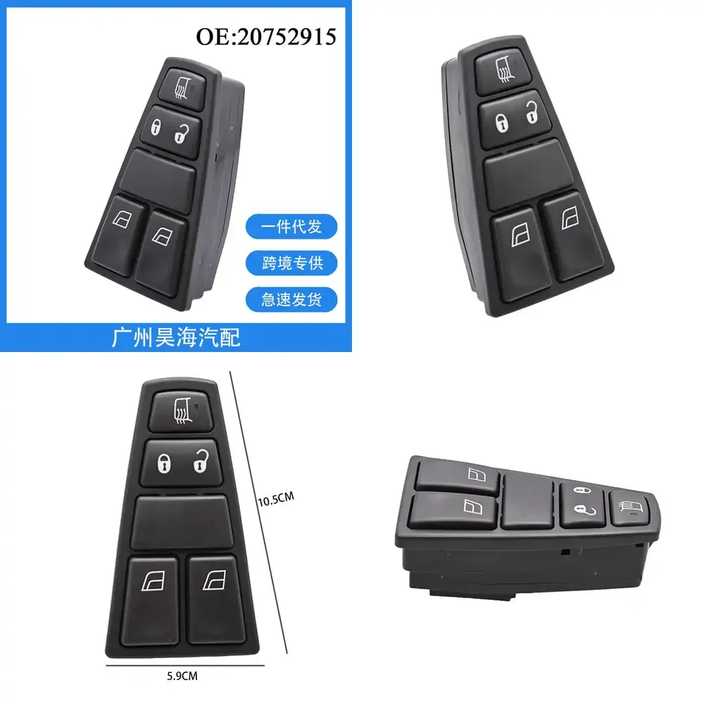 

Electric Window Switch Button Assembly for Volvo Trucks 20752915 Power Window Switch Glass Lifter Control Module Compatible