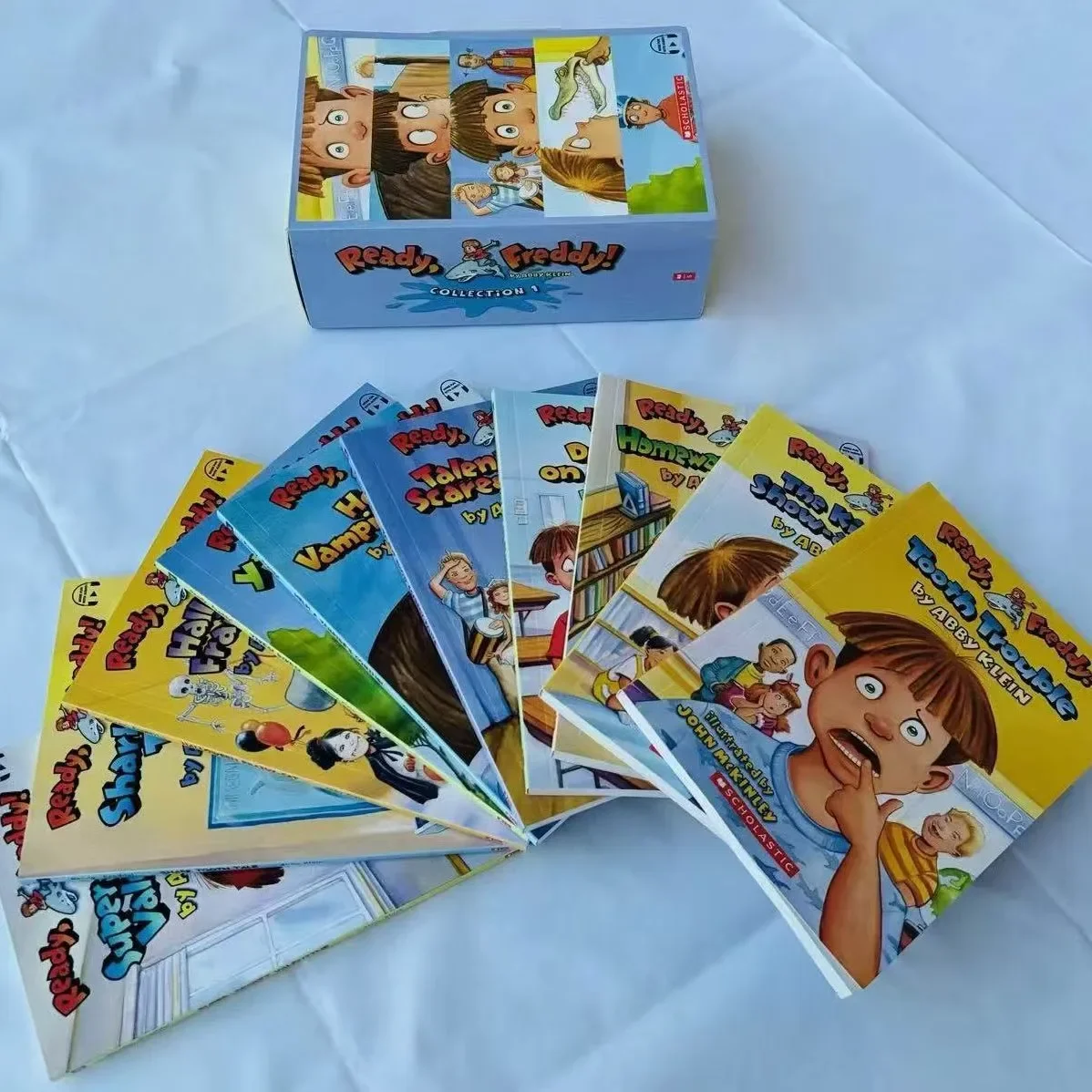 English Storybook For Freddy Chapter Novel Ready Freddy Collection English Edition Children's Picture Book 10 Volume Box