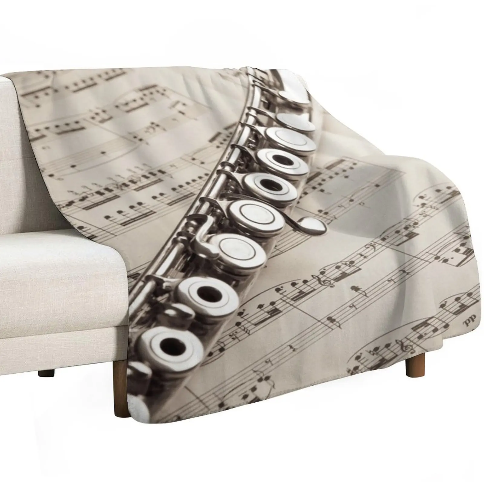FLUTE WALLPAPER Throw Blanket Quilt Hair anime christmas gifts Soft Thermals For Travel Blankets
