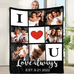 gift Customized photo photo blanket blanket personalized flannel for husband/wife/girlfriend/boyfriend birthday Valentine's Day