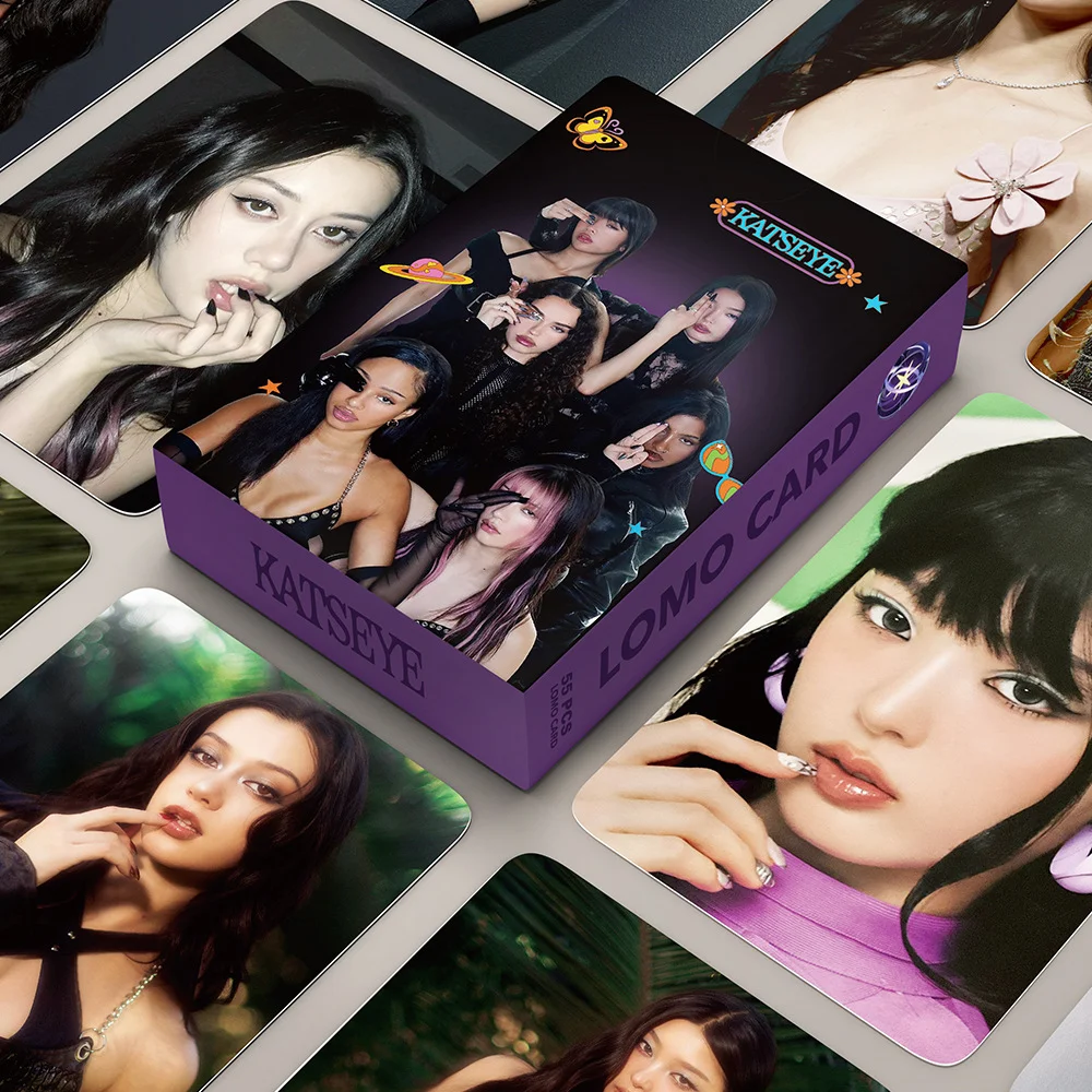 

KPOP 55 шт. новые фотокарточки корейской женской группы KATSEYE, альбом для декора, памятные Lomo-карточки, постеры, открытки, подарок
