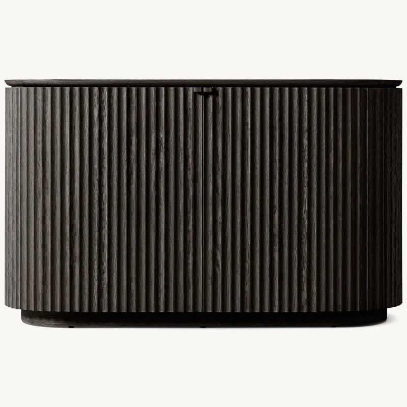 

Modern simple solid wood household dining side cabinet, retro foyer entry porch cabinet living room