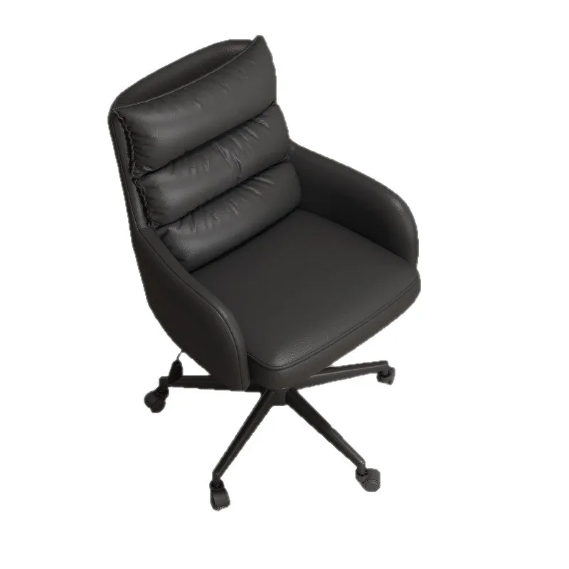 

Leather office chair Comfortable sedentary computer chair Lifting meeting study seat Rotating bedroom study chair