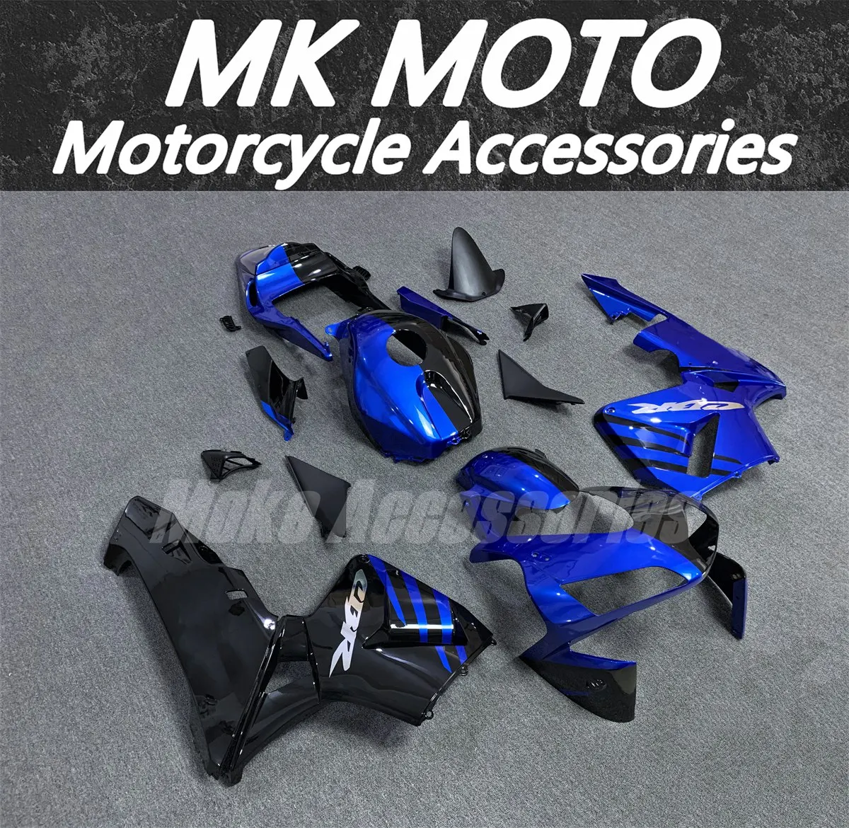 

Fairings Kit Fit For Cbr600rr 2003-2004 Bodywork Set High Quality ABS Injection NEW Black Half Blue