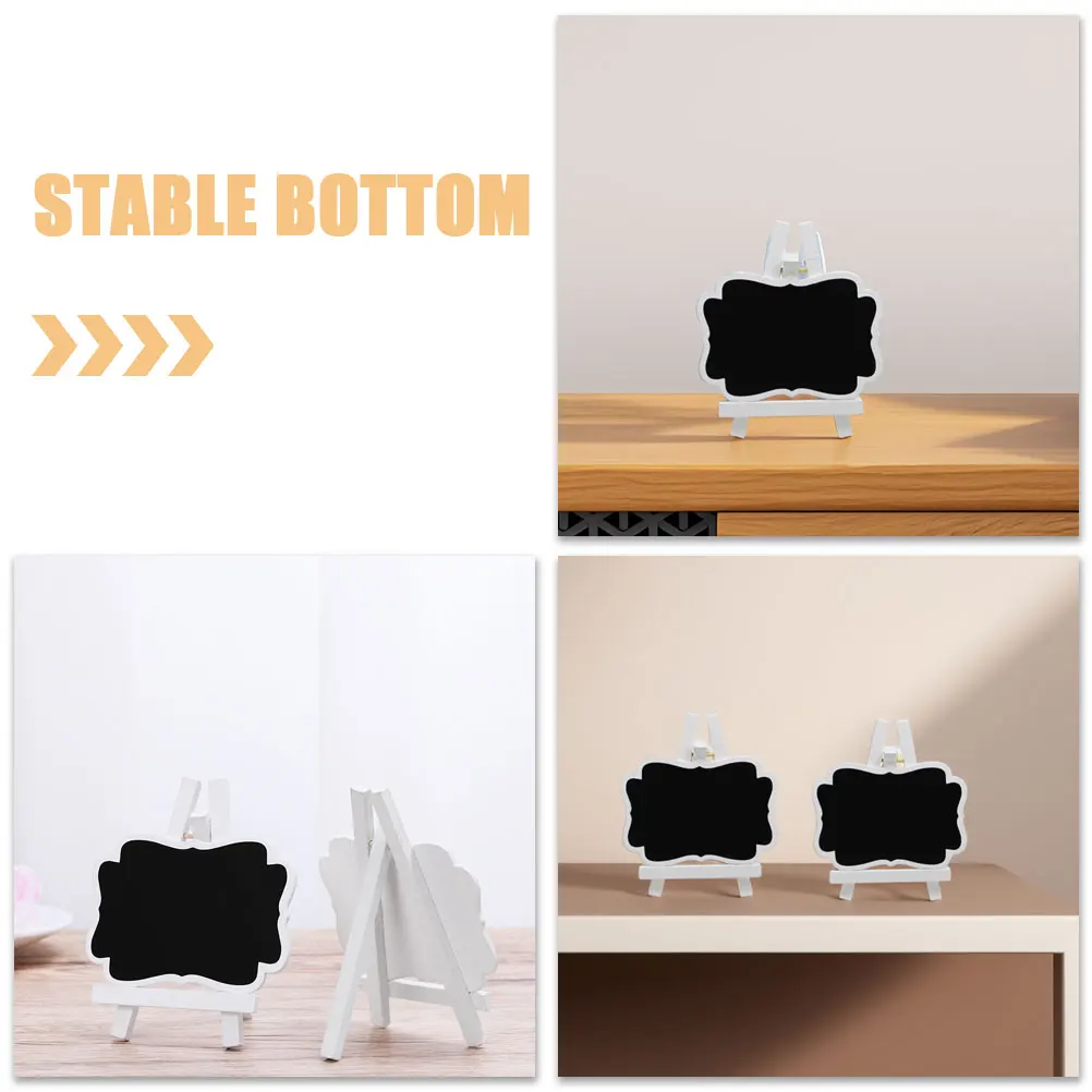 10 PCS Catering Supplies Small Blackboard Message Wood Chalk Signs for Food Table