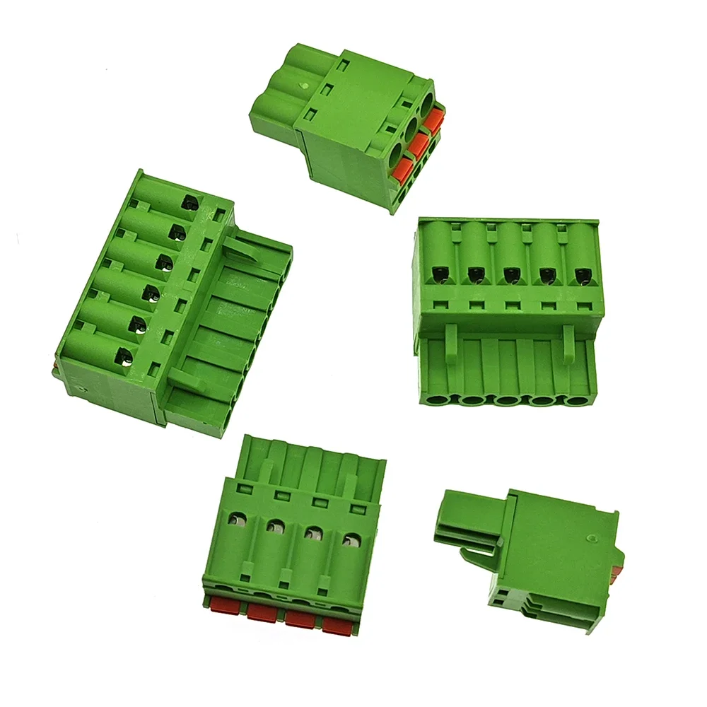 10pcs 5.08mm 2EDG Spring-Press Terminal Block 2p 3p 4p 5p 6p 7p 8p Screwless Weld-free Male Female Plug-in Connector
