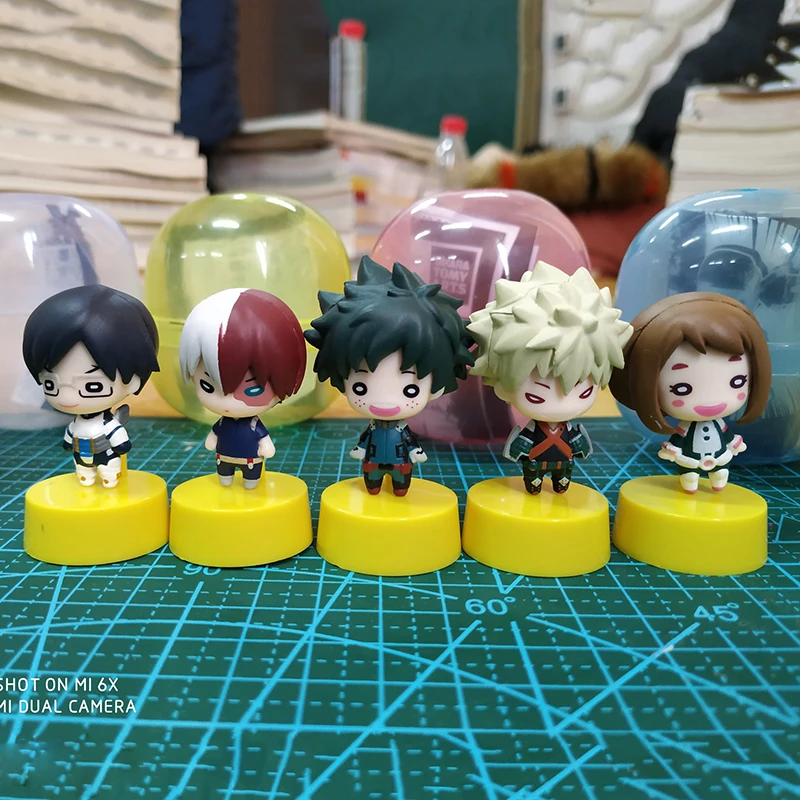 Action My Hero Academia Gashapon 5.5cm Midoriya Izuku Uraraka Ochako Iida Tenya Todoroki Shouto Bakugou Katsuki Model Toys Gifts