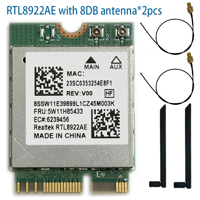 Placa de rede MT7902 WIFI 6E BT5.2 de baixa latência para laptop de mesa e PC industrial garantindo