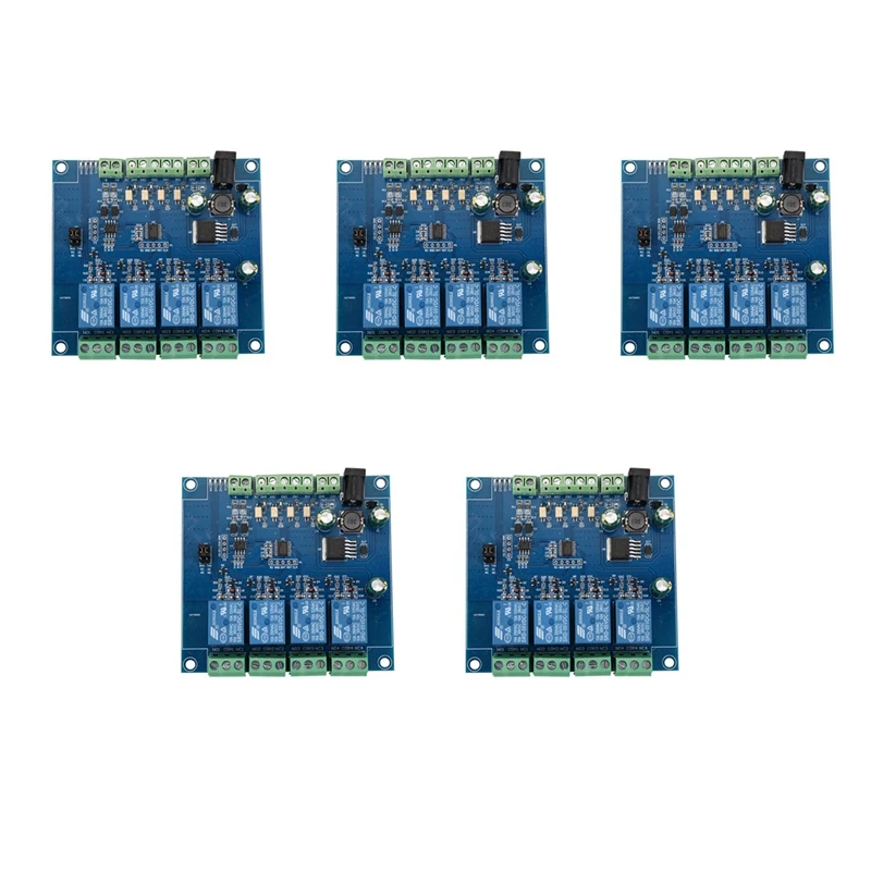 

5X Modbus Rtu 4 Ch Relay Module Input 485 Ttl Uart Communication 4-Channel Input 7-24V Relay Module