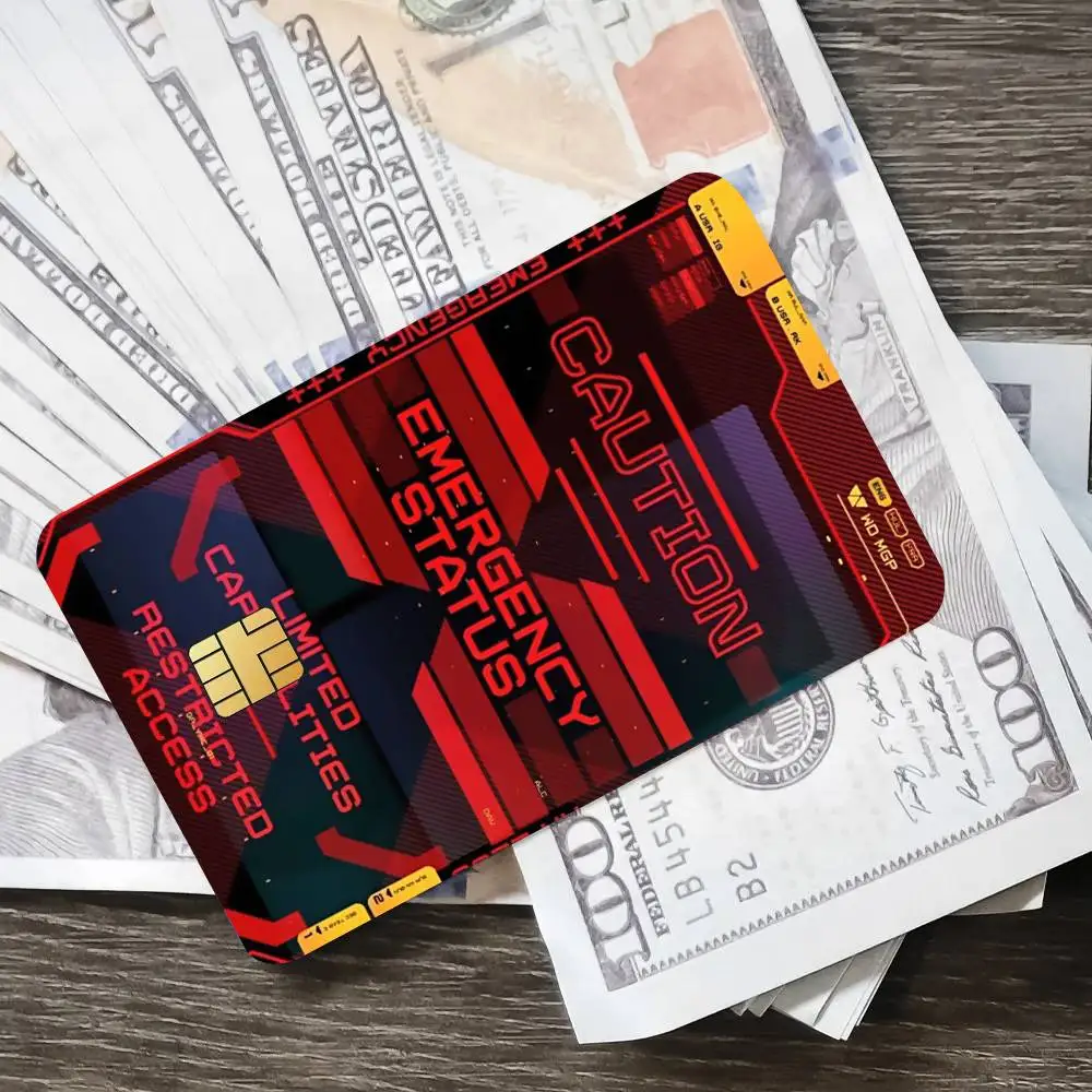 لعبة R-Resident E-Evil ملصق غطاء الجلد الائتماني بطاقة ملصقات 4 قطعة فيلم حافلة تمرير الجبهة الديكور البنك الخصم مقاوم للماء