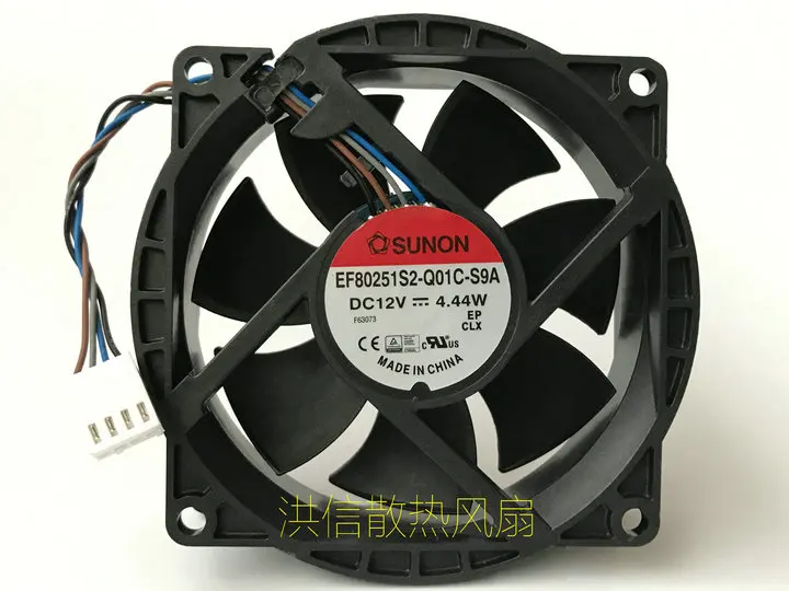 

SUNON EF80251S2-Q01C-S9A 804057-001 DC 12V 4.44W 80x80x25mm 4-Wire Server Cooling Fan