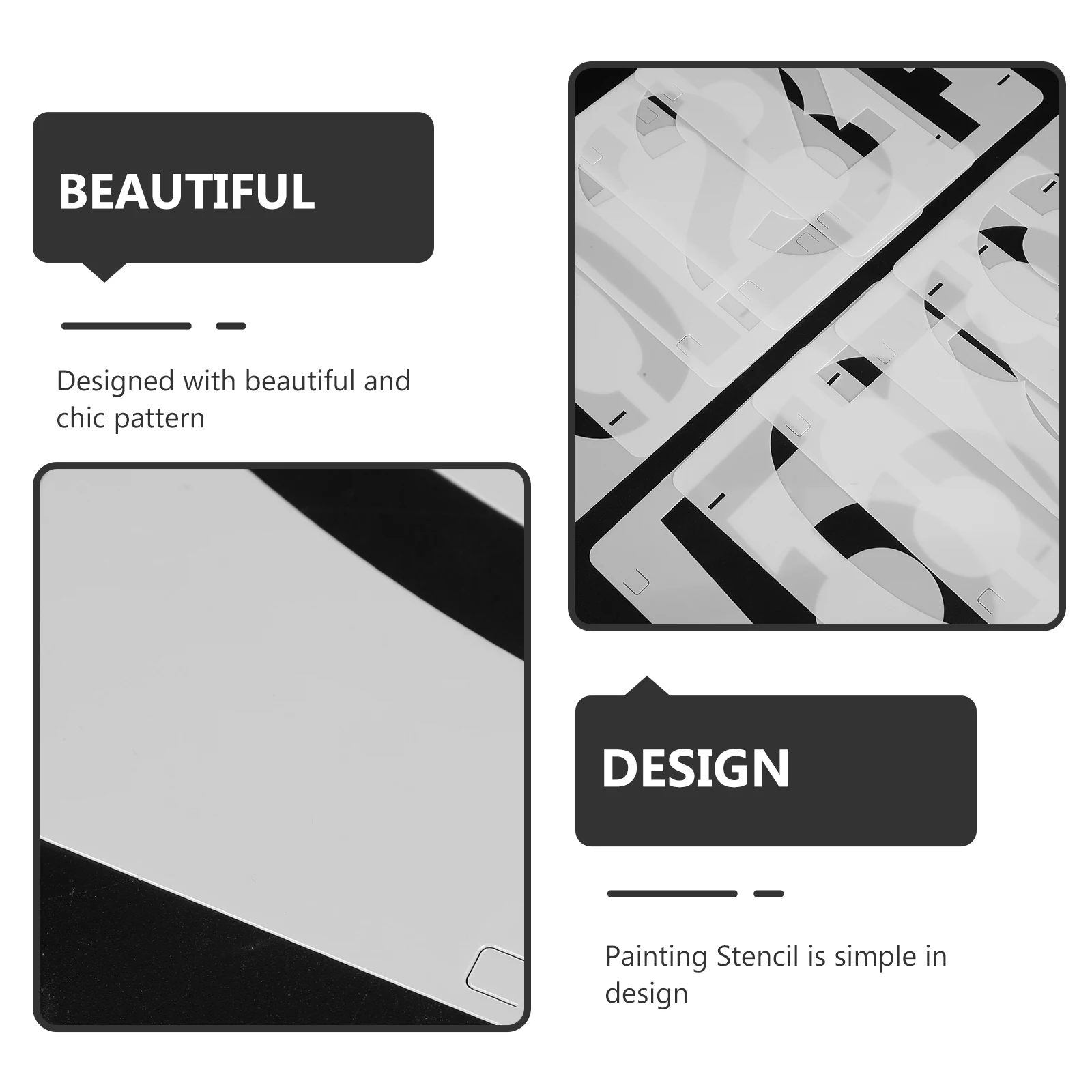 عدد للإستنسل البلاستيكي على طراز المزرعة، قوالب رسم متعددة الاستخدامات، علامات خشبية، لوحة استنسل لديكور المنزل #6