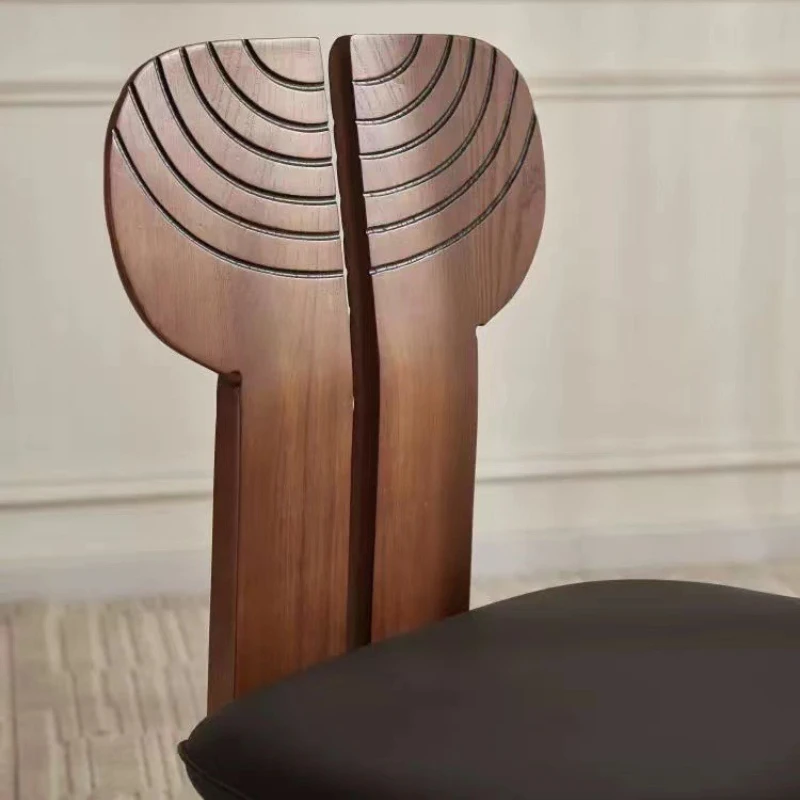 Wooden Mid-century Rest Dining Chairs Living Room Balcony Antique Dining Chairs Minimalist Vintage Home Furniture Muebles