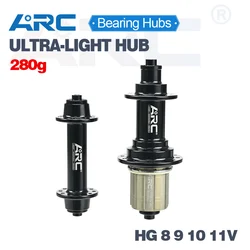 ARC Road Hub V Brake Super Light 1:1 Structure Road Bike Hub Bearing Bicycle Hub Front 20 holes Rear 24 Holes HG 8 9 10 11 Speed