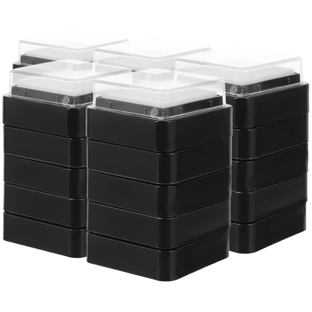 

25pcs Blank Ink Pad 3x3cm Washable Stamp Pads DIY Crafts Fingerprints Handprints Sponge Kids Supplies Storage Tools