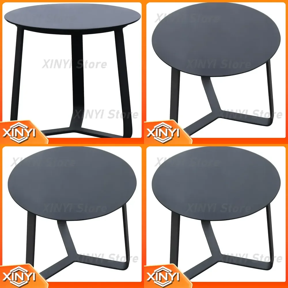 Modern Aluminum Frame Glass Top Coffee Table for Indoor Outdoor Use for Hotel Restaurant Living Room Side Table