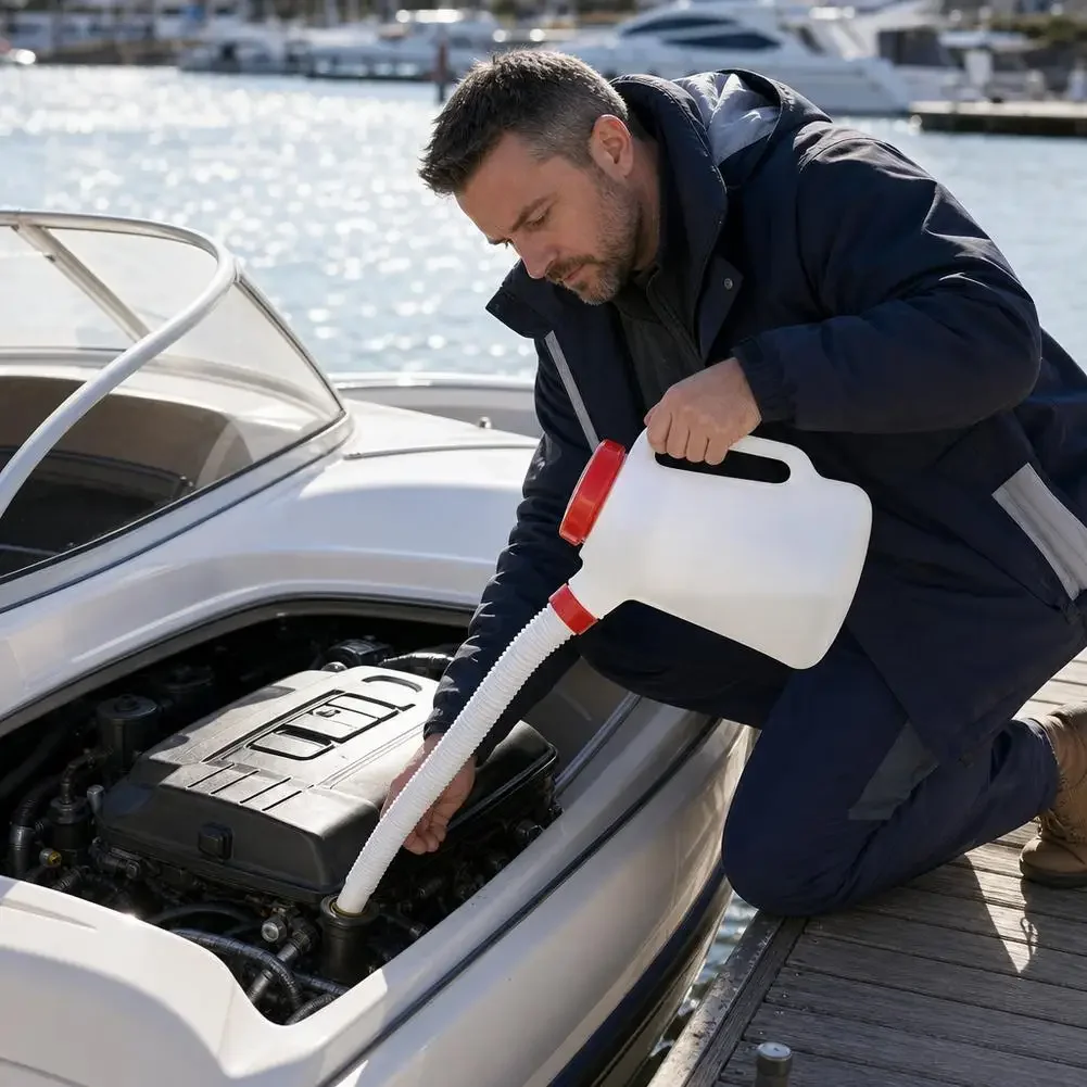 5L Plastic Oil Measuring Jug with Pouring Spout Container Oiler Plastic Oiler Oil Pot For Car Motorcycle