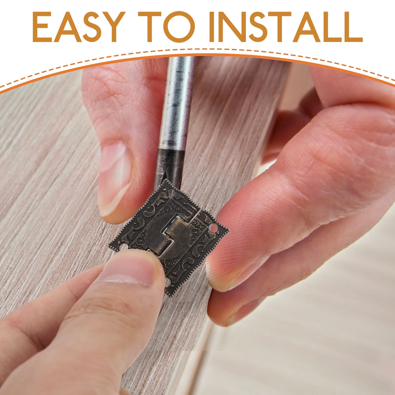 

10pcs Hinges For Cabinet Doors Gift Box Stainless Steel Hardware Vintage Drawer Wood Box Hinges