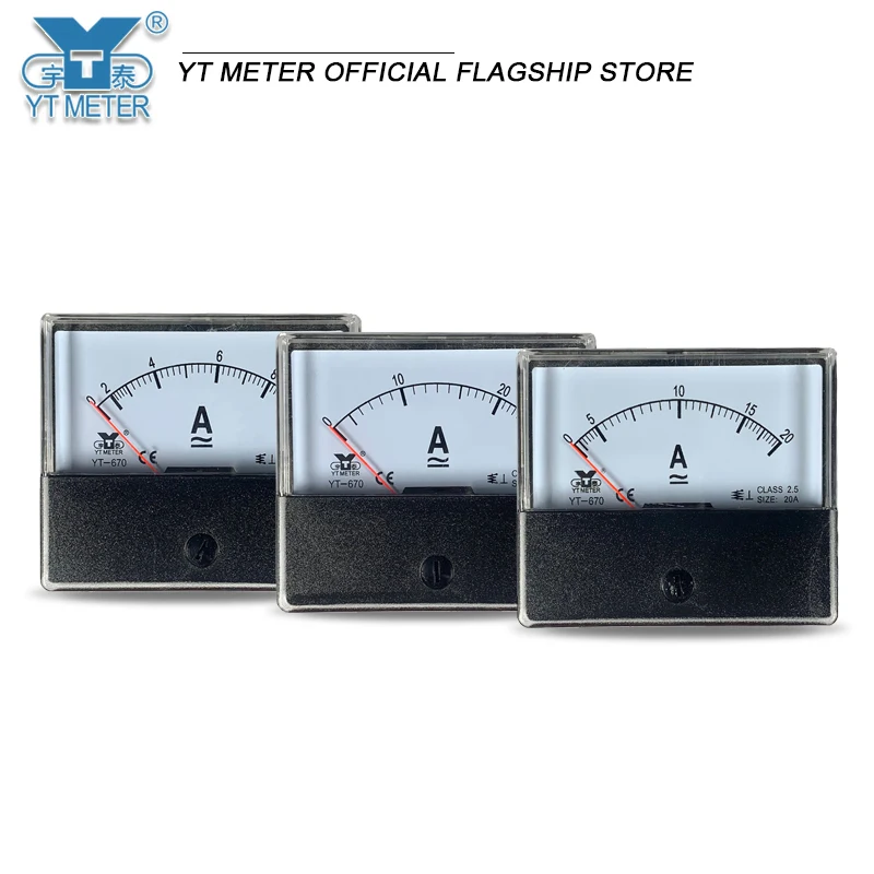 YT670 AC ammeter Voltmeter AC10A 15A 20A 30A 50/5A 300V 500V DH670