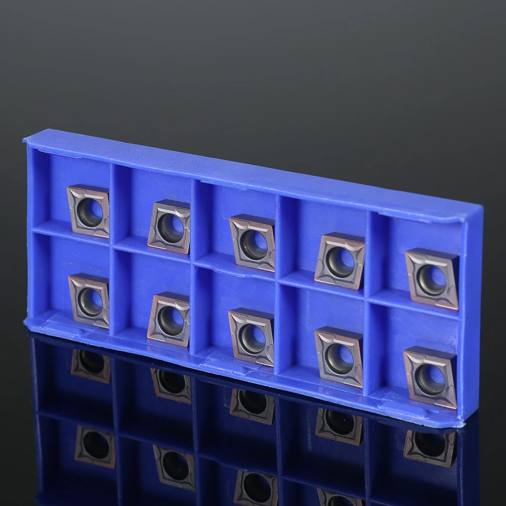 10 قطعة/صندوق CCMT09T304 VP15TF كربيد إدراج CCMT 09 T3 / CCMT32.51 إدراج مخرطة شفرات طحن تحول أداة #3