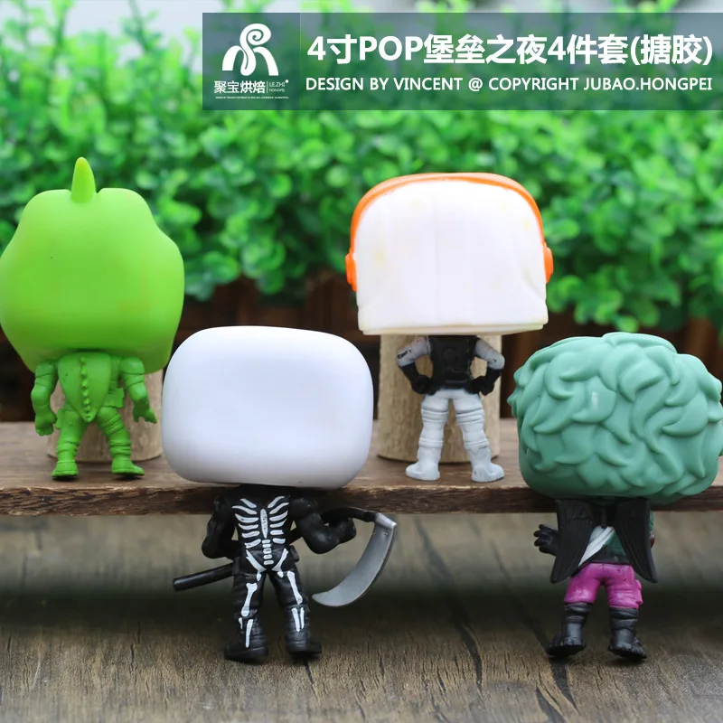 4in1 나이트 스컬 브라이트 봄버 렉스 비닐 액션 피규어 비닐 인형 몬스터 컬렉션 모델 장난감 어린이 크리스마스 선물