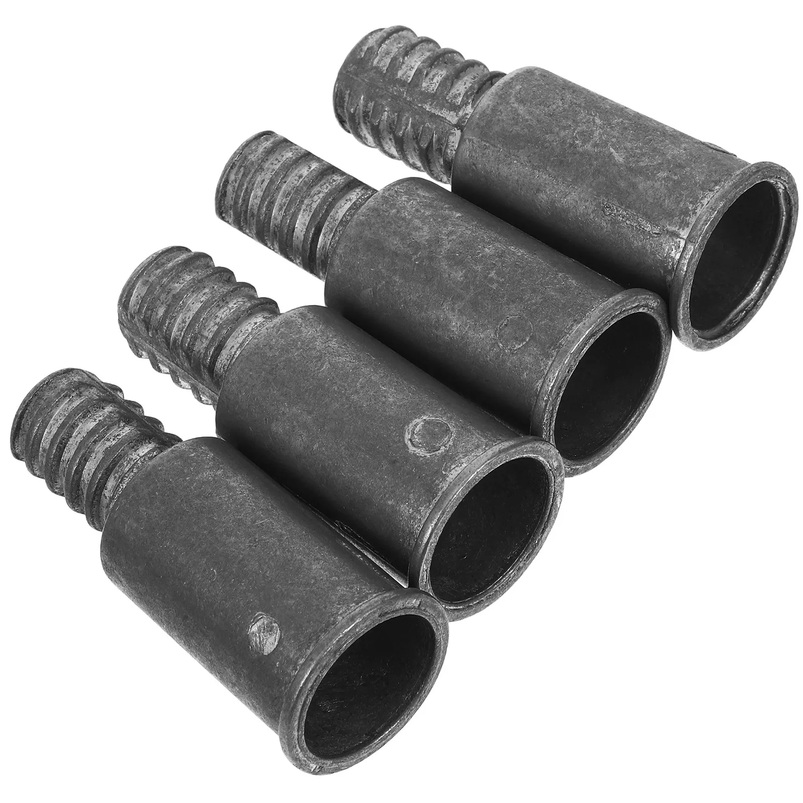10Pcs Threaded Handle Tips for Mop Broom Duster Extension Poles Aluminum Alloy Wear Resistant Rivet Design