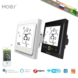 Moes WiFi intelligent eau/chauffage au sol électrique Thermostat chaudière à gaz régulateur de température Alexa tuya Google Home Voice Zigbee contrôle