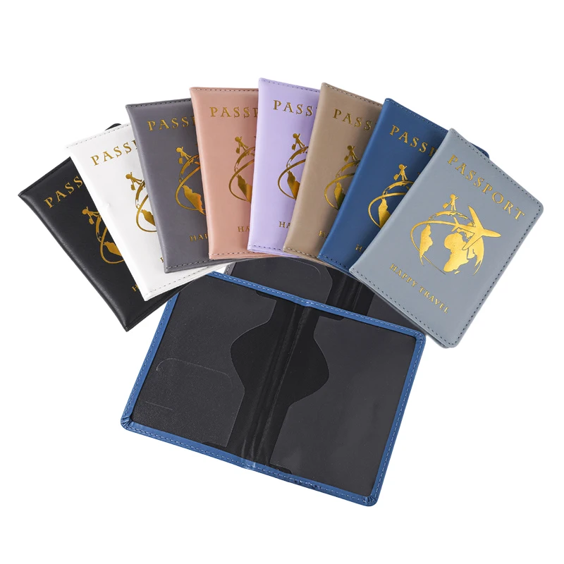 

2025 Passport Holder Id Card Holder Travel Wallet Travel Accessories New Global Color Changing PU Passport Cover Ticket Clip