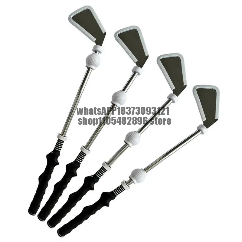 Retractable Golf Swing Training Aid,Rhythm Click Sound Warm Up Golf Swing Trainer,Golf Grip Trainer Attachment -Strength & Tempo