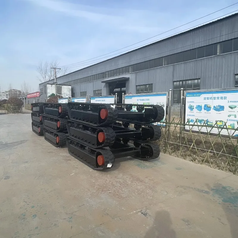 ชิ้นส่วนแชสซีรถตีนตะขาบแบบไม่มีเครื่องยนต์ รถขุด รถบรรทุก ทนทานต่อการสึกหรอสูง ศูนย์ถ่วงต่ำ ปรับแรงตึงได้ 2