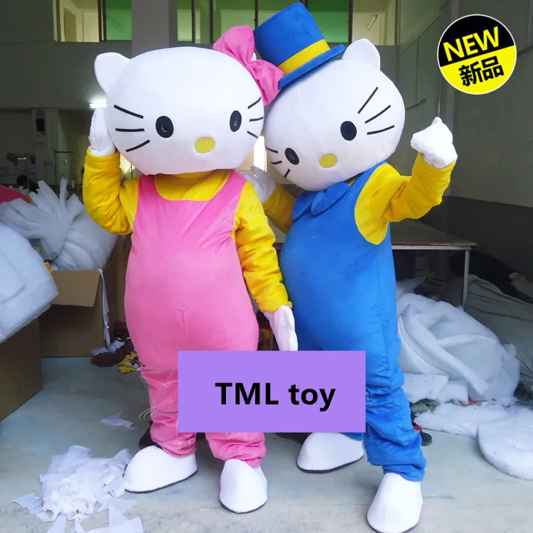 Cosplay Hello Kitty cat Cartoon costume Mascot Costume Advertising Ceremony Costume Fancy Dress Party Animal carnival props