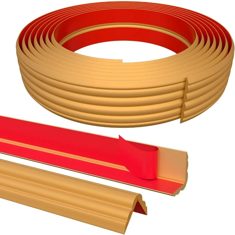 

High Quality 3m Corner Moulding Trim Anti Collision Safety Proofing Self Adhesive PVC Caulk Strip Inside Outside