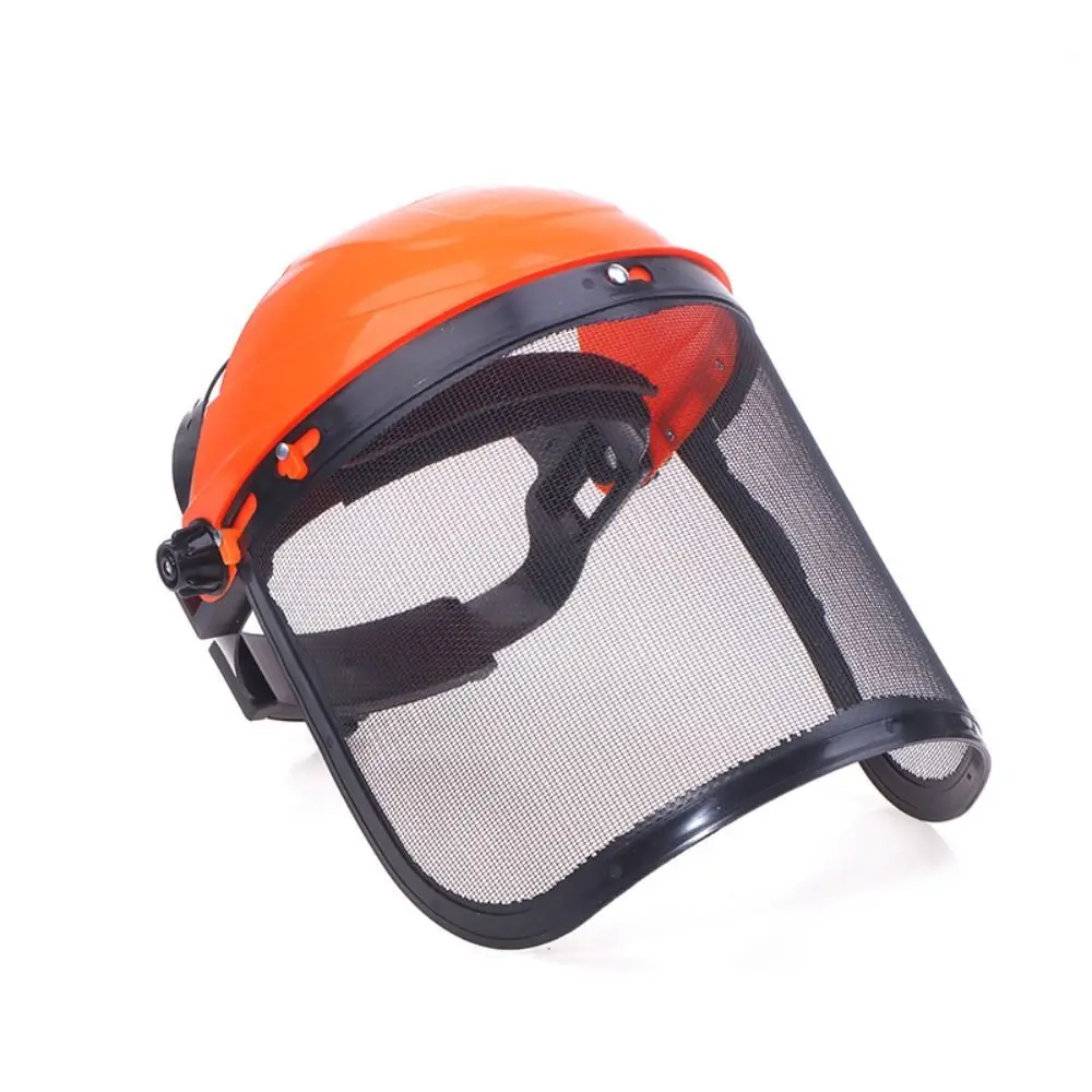 With Full Face Grass Trimmer Helmet Mesh Visor Protection Garden Helmet Protective Face Protector Garden Mask Forestry