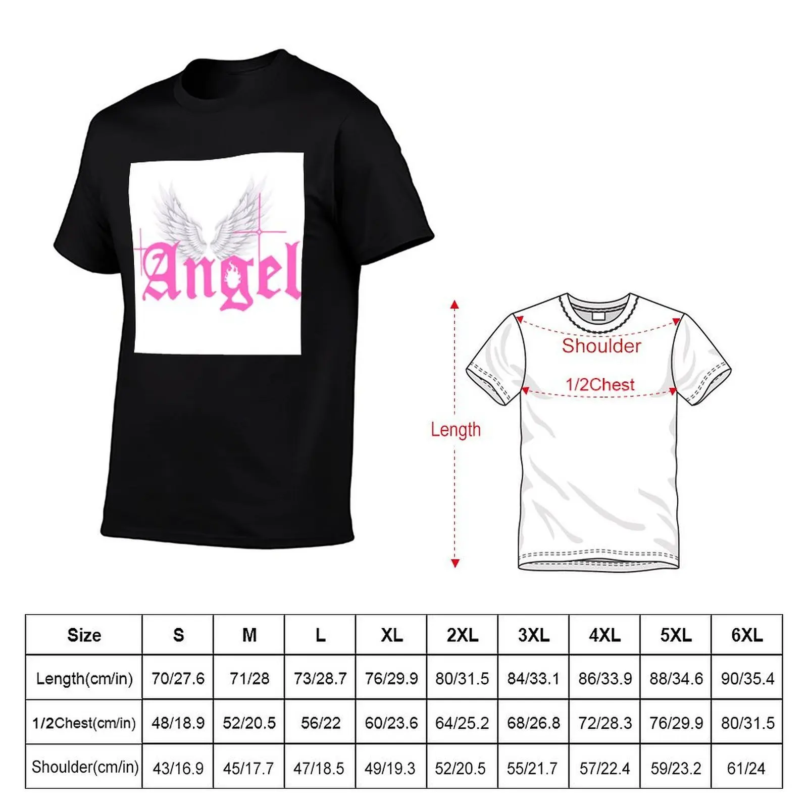 Angel with Wings T-Shirt graphic t shirts quick drying oversize t-shirts man custom shirt mens t shirts casual stylish