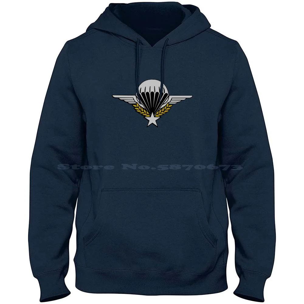 Brevet De Parachutiste Militaire-Military Parachute Wings ( France ) 100% Cotton Hoodie T Shirt Brevet De Parachutiste