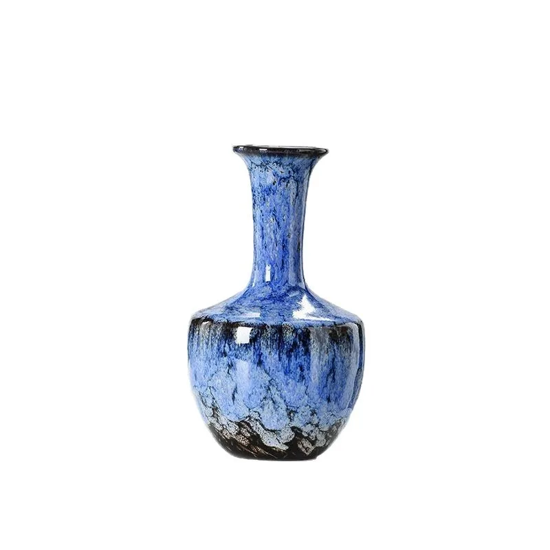 kiln-changed ceramics, small vase flower arrangement simulation flowers, creative living room desktop ornaments,