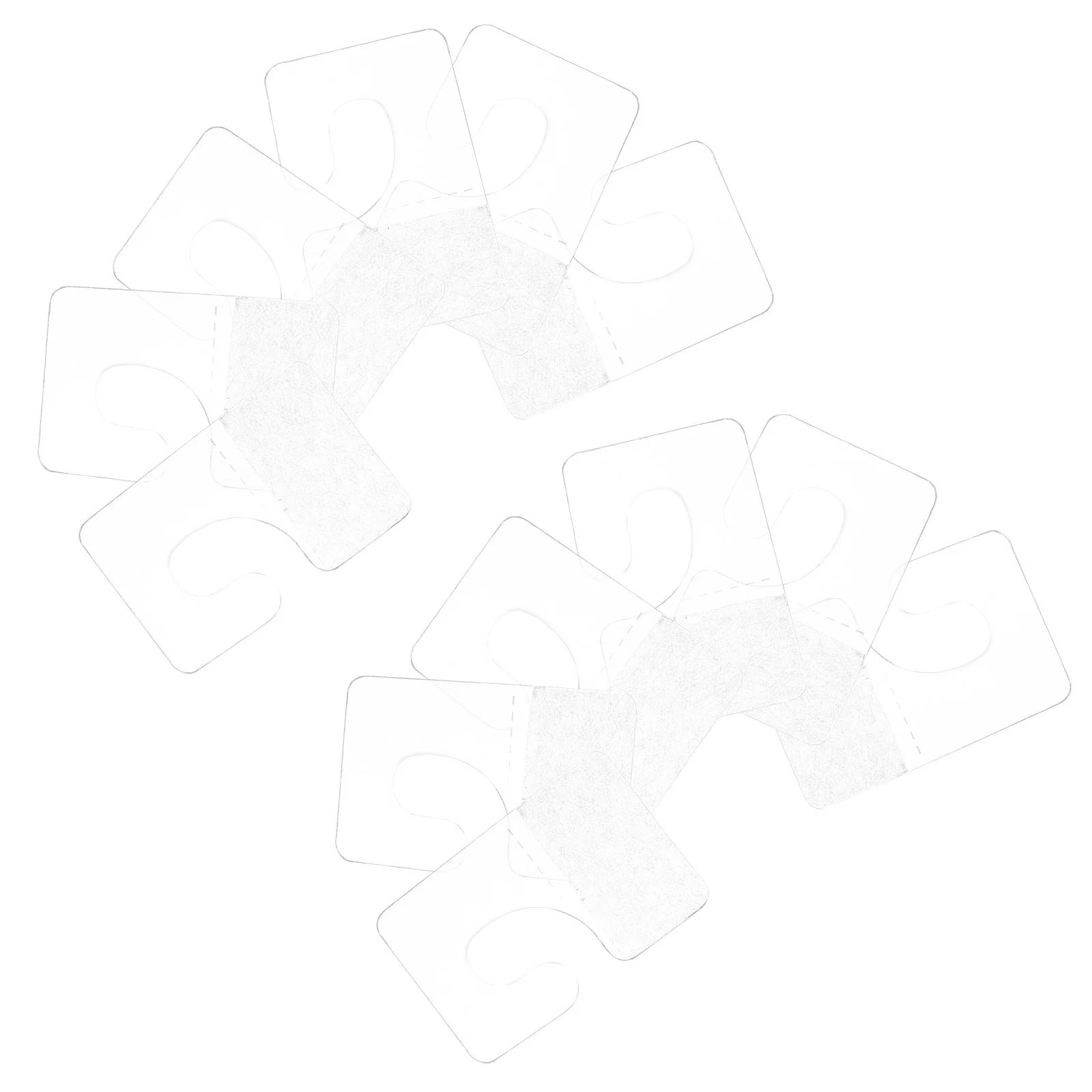 

200Pcs Self Adhesive Clear Hooks G-Shaped Plastic Hang Tabs Strong Sticky Display Hooks for Retail Store Household Office Use