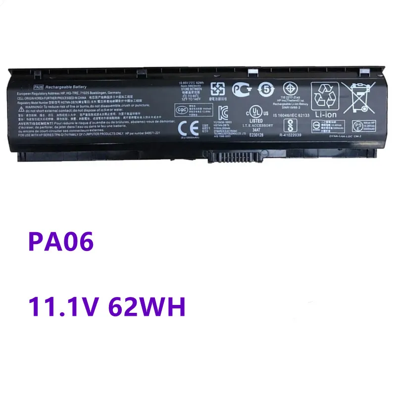 

PA06 10.95V 62WH Laptop Battery For HP Omen 17-w000 17-w200 17-ab000 17t-ab200 849571-221 849571-241 849911-850HSTNN-DB7K