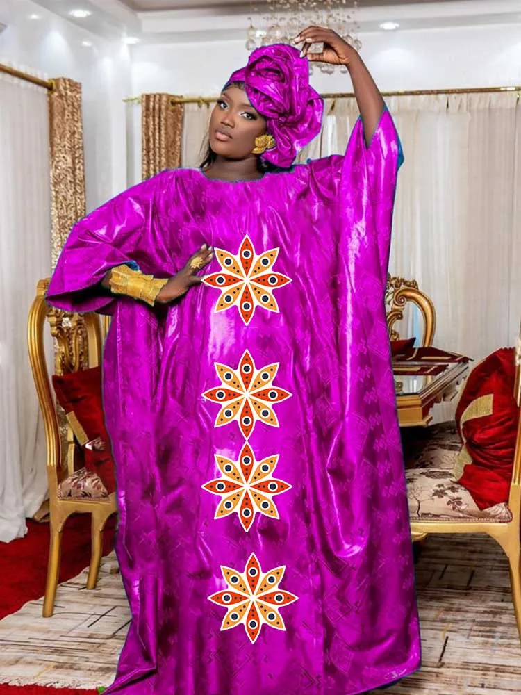 Robe longue traditionnelle pour femme, vêtements de fête de mariage élégants, qualité supérieure, Bazin Riche Dashiki