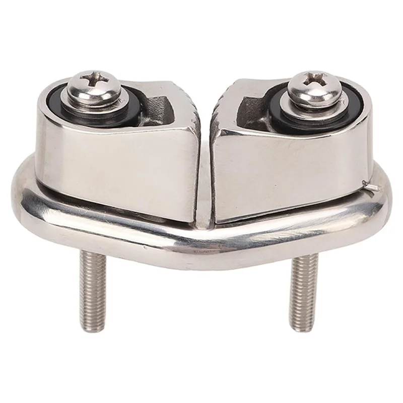 

ABFA 316 Stainless Steel Boat Cam Cleat With Wire Leading Ring, Mirror Polished Sailboat Cleat For 10Mm Rope
