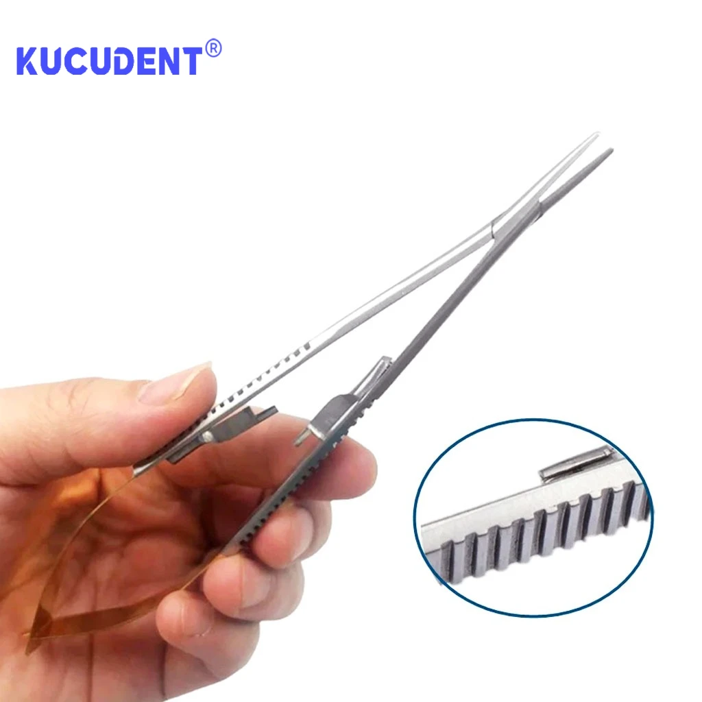 1 PC Dental Castroviejo Needle Holder 14/16cm - Straight/Curved Head for Orthodontic Implant Surgery & Suturing Procedures