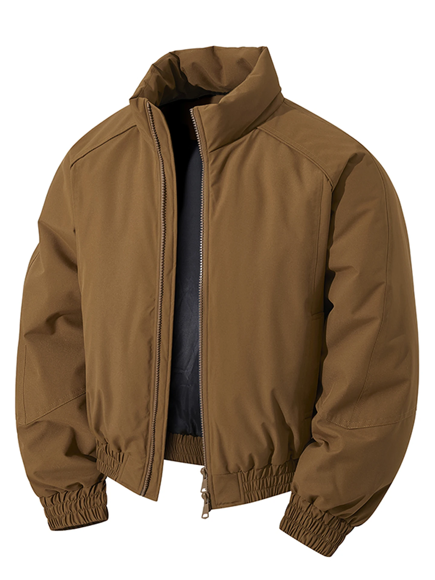 

Утепленная зимняя куртка для мужчин, хлопковая рабочая одежда, короткое пальто, теплая, с воротником-стойкой, ветрозащитная, в американском стиле, зимняя верхняя одежда