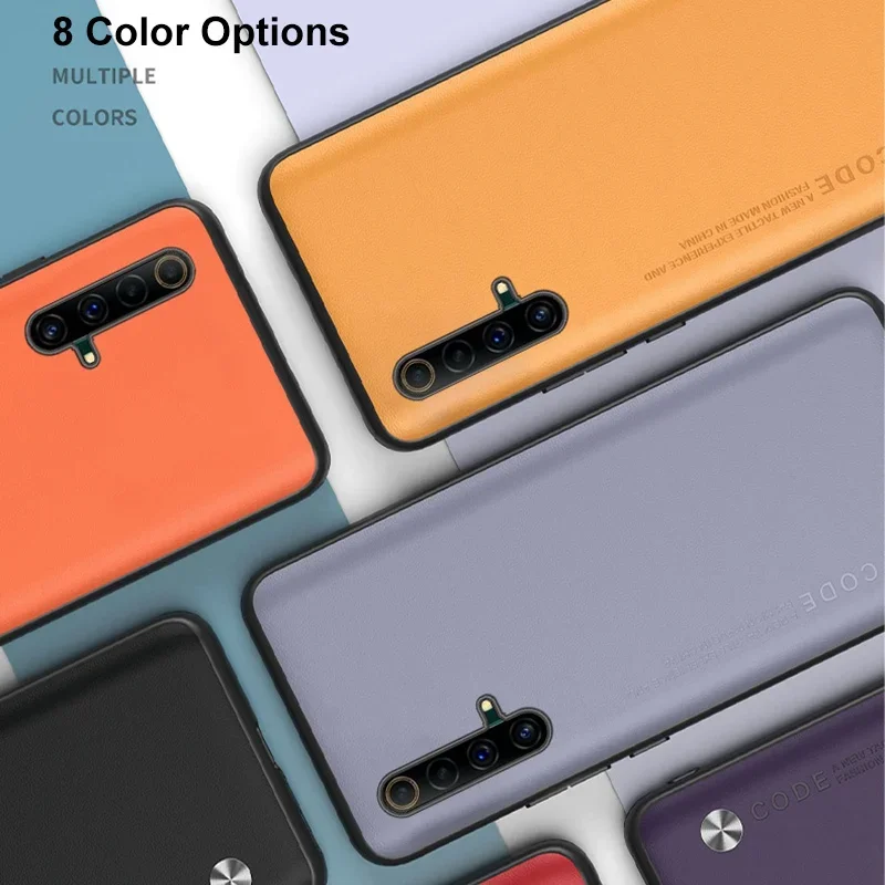 Luxury PU Leather Case For Realme X3 SuperZoom Matte Cover Silicone Shockproof Protection Phone Case For Realme X50 Pro 5G Coque