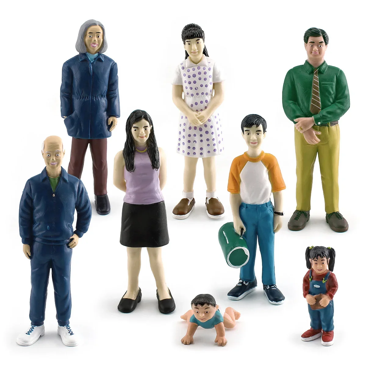 Figurines d'action Montessori dos pour enfants, jouet Leone nition, monde, architecture, famille, papa, colonne vertébrale, grand-père, homme sauvage, planète, cadeau