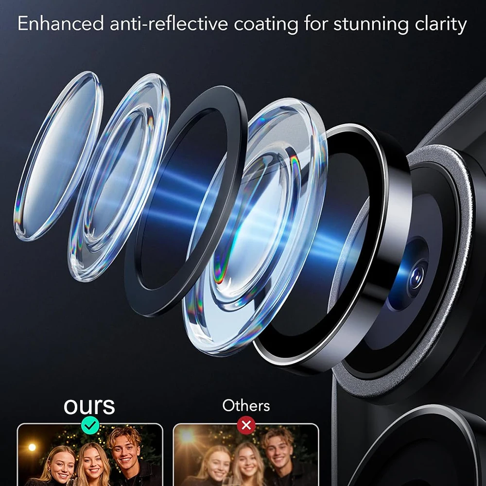 1-3Sets Camera Lens Protector for IPhone 17 Pro Max Air Ultra-tough HD Individual Metal Tempered Glass Camera Films Lens Cover - Image 5