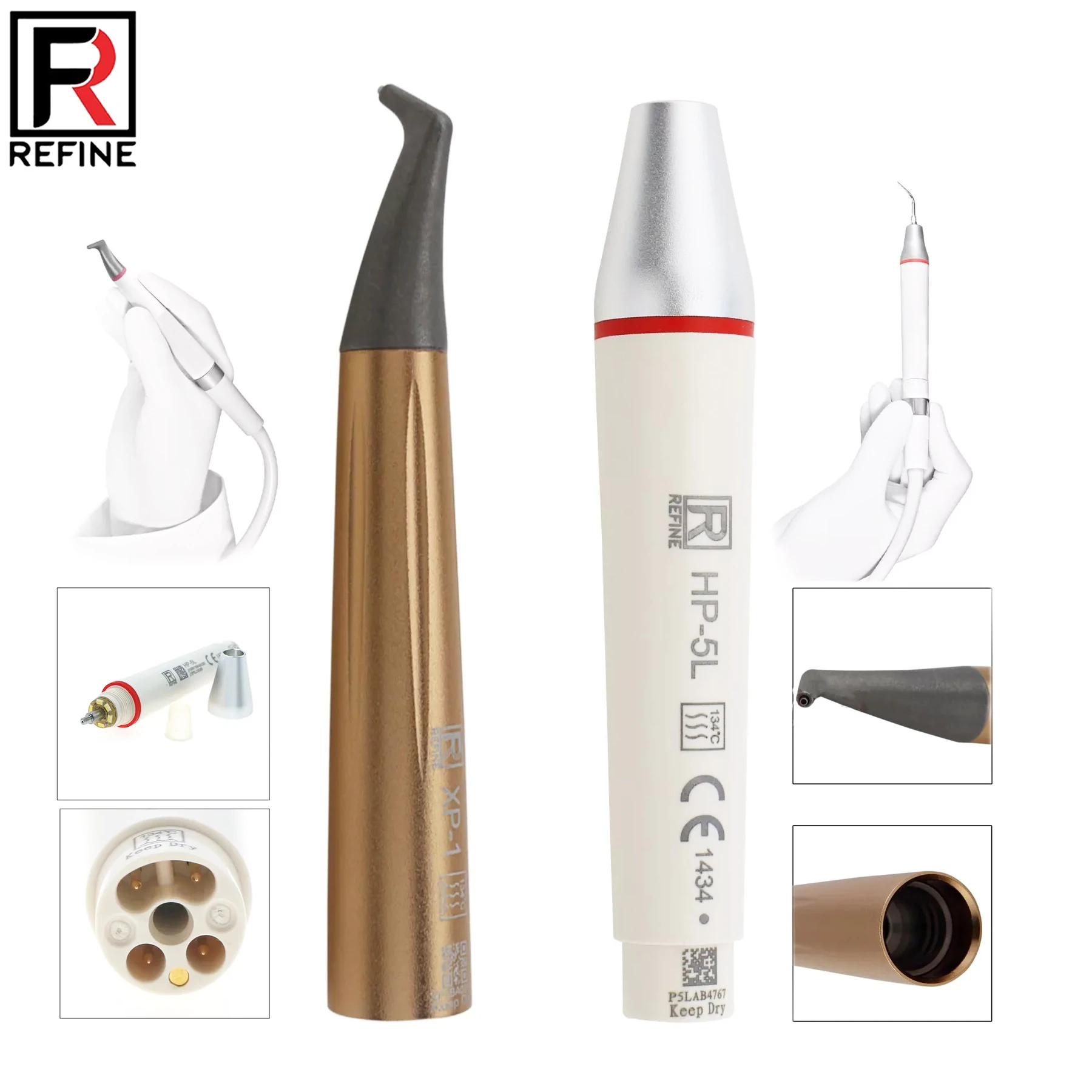 Refine Dental LED air flow Handpiece HP-5L XP-1 Compatible EMS Compatible AIR-FLOW ONE PROPHYLAXIS MASTER