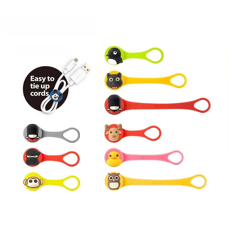 

Data cable storage device, cute cartoon bundle rope shape, earphone winding device, wire wrapper, hub three-piece package.